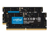 Crucial - DDR5 - sats - 32 GB: 2 x 16 GB - SO DIMM 262-pin - 4800 MT/s / PC5-38400 - CL40 - 1.1 V - ej buffrad - icke ECC CT2K16G48C40S5