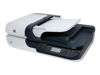 HP ScanJet N6350 - Integrerad flatbäddsskanner - CCD - 220 x 356 mm - 2400 dpi x 2400 dpi - ADM (50 ark) - USB 2.0, LAN L2703A#BEC