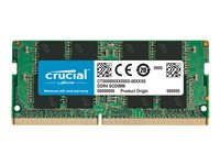 Crucial - DDR4 - modul - 8 GB - SO DIMM 260-pin - 2666 MT/s / PC4-21300 - CL19 - 1.2 V - ej buffrad - icke ECC CT8G4SFRA266