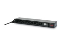 APC Switched Rack PDU - Kraftdistributionsenhet (kan monteras i rack) - AC 208-230 V - Ethernet, RS-232 - ingång: IEC 60320 C20 - utgångskontakter: 8 (power IEC 60320 C13) - 1U - 2.49 m sladd - för P/N: SRTL2K2RM1UWC, SRTL2K2RM1UWNC, SRTL3KRM1UIC, SRTL3KRM1UWC, SRTL3KRM1UWNC AP7921B