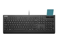 Lenovo Smartcard II - Tangentbord - USB - QWERTY - Nordisk - svart - brun låda 4Y41R64717