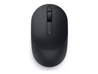 Dell Silent Mouse MS355 - Mus - höger- och vänsterhänta - optisk LED - 3 knappar - trådlös - 2.4 GHz, Bluetooth 5.1 LE - trådlös USB-mottagare - svart - med 3 years NBD Advance Exchange MS355-BLK-EMEA