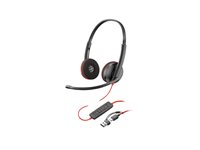 HP Poly Blackwire 3220 - Blackwire 3200 Series - headset - på örat - kabelansluten - USB-C - svart - Certifierad för Skype for Buisness, Cisco Jabber-certifierad, Avaya-certifierad, UC-certifierad 8X2J9A6