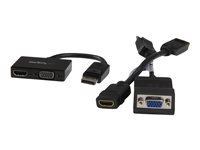 StarTech.com A/V-reseadapter: 2-i-1 DisplayPort till HDMI eller VGA - Videokonverterare - DisplayPort - HDMI, VGA - svart DP2HDVGA