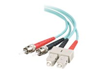 C2G SC-ST 10Gb 50/125 OM3 Duplex Multimode PVC Fiber Optic Cable (LSZH) - Nätverkskabel - ST-läge (multi-mode) (hane) till SC-läge (multi-mode) (hane) - 3 m - 3 m - fiberoptisk - duplex - 50/125 mikron - OM3 - halogenfri - havsblå 85524