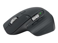 Logitech MX Master 3 - Mus - laser - 7 knappar - trådlös - Bluetooth, 2.4 GHz - trådlös USB-mottagare - grafit 910-005694