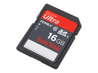 SanDisk Ultra - Flash-minneskort - 16 GB - Class 10 - SDHC UHS-I SDSDU-016G-U46