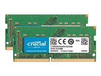 Crucial - DDR4 - sats - 64 GB: 2 x 32 GB - SO DIMM 260-pin - 2666 MT/s / PC4-21300 - CL19 - 1.2 V - ej buffrad - icke ECC - för Apple iMac (Tidigt 2019); Mac mini (Sent 2018) CT2K32G4S266M