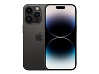 Apple iPhone 14 Pro - 5G smartphone - dual-SIM / Internminne 256 GB - OLED-skärm - 6.1" - 2556 x 1179 pixlar (120 Hz) - 3 st. bakre kameror 48 MP, 12 MP, 12 MP - front camera 12 MP - space black MQ0T3QN/A