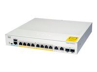 Cisco Catalyst 1000-8P-2G-L - Switch - Administrerad - 4 x 10/100/1000 (PoE+) + 4 x 10/100/1000 + 2 x kombinations-Gigabit SFP (upplänk) - rackmonterbar - PoE+ (67 W) C1000-8P-2G-L