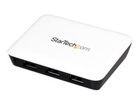 StarTech.com USB 3.0 till nätverksadapter för Gigabit Ethernet-nätverkskort med hubb med 3 portar - Vit - Hubb - 3 x SuperSpeed USB 3.0 + 1 x 10/100/1000 - skrivbordsmodell ST3300U3S