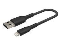 Belkin BoostCharge - Lightning-kabel - Lightning hane till USB hane - 15 cm - svart CAA002BT0MBK