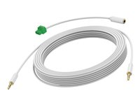 VISION Techconnect - Ljudkabel - minijack hane till minijack hane - 10 m - dubbelt skärmad - vit TC 10M3.5MMP