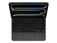 Apple Magic Keyboard - Tangentbord och foliefodral - med pekdyna - bakgrundsbelyst - Apple Smart connector - QWERTY - dansk - svart - för 11-inch iPad Pro (M4) MWR23DK/A