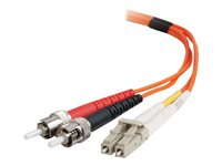 C2G LC-ST 50/125 OM2 Duplex Multimode PVC Fiber Optic Cable (LSZH) - Nätverkskabel - ST-läge (multi-mode) (hane) till LC multiläge (hane) - 2 m - 2 m - fiberoptisk - duplex - 50/125 mikron - OM2 - halogenfri - orange 85493