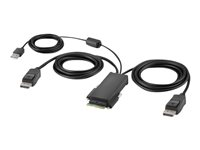 Belkin Secure Modular DP Dual Head Host Cable - Video/USB-kabel - TAA-kompatibel - DisplayPort, USB (hane) - 1.83 m - stöd för 4K, aktiv F1DN2MOD-HC-P06