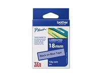 Brother TZe-541 - Standardlim - svart på blått - Rulle (1,8 cm x 8 m) 1 kassett(er) bandlaminat - för Brother PT-D600; P-Touch PT-18, 3600, 9800, D450, D800, E500, E550, H101, H500, P750, P900 TZE541