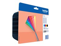 Brother LC223 - 4-pack - svart, gul, cyan, magenta - original - blister med akustiskt / elektromagnetiskt alarm - bläckpatron - för Brother DCP-J4120, J562, MFC-J4420, J4620, J4625, J480, J5320, J5625, J5720, J680, J880 LC223VALBPDR