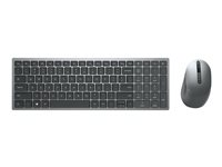 Dell Multi-Device KM7120W - Sats med tangentbord och mus - trådlös - 2.4 GHz, Bluetooth 5.0 - hela norden - Titan gray - med 3 years NBD Advance Exchange - för Latitude 3320, 3520, 7320 Detachable; XPS 13 9310, 17 9710 KM7120W-GY-PNN