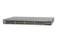 NETGEAR Smart GS752TPS - Switch - Administrerad - 48 x 10/100/1000 (PoE) + 2 x kombinations-Gigabit SFP + 4 x Gigabit SFP - rackmonterbar - PoE GS752TPSB-100EUS