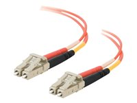 C2G LC-LC 50/125 OM2 Duplex Multimode PVC Fiber Optic Cable (LSZH) - Nätverkskabel - LC multiläge (hane) till LC multiläge (hane) - 30 m - 30 m - fiberoptisk - duplex - 50/125 mikron - OM2 - halogenfri - orange 85503
