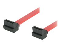 C2G 90° to 90° Right Angle - SATA-kabel - Serial ATA 150/300/600 - SATA (hona) till SATA (hona) - 1 m - 90° anslutning, högervinklad kontakt - röd 81827