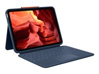 Logitech Rugged Combo 4 Touch - Tangentbord och foliefodral - med pekdyna - Apple Smart connector - QWERTY - hela norden - klassisk blå - för Apple 10.9-inch iPad (10:e generation); iPad A16 Wi-Fi, A16 Wi-Fi + Cellular 920-011187