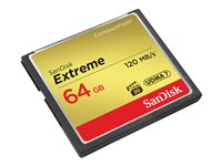 SanDisk Extreme - Flash-minneskort - 64 GB - 567x - CompactFlash SDCFXSB-064G-G46