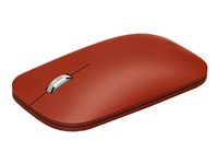 Microsoft Surface Mobile Mouse - Mus - optisk - 3 knappar - trådlös - Bluetooth 4.2 - vallmoröd - kommersiell - för Surface Go 2, Go 3 KGZ-00053