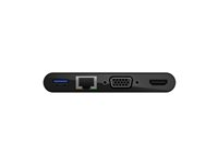 Belkin - Flerportsadapter - USB-C - VGA, HDMI - 1GbE AVC005BTBK