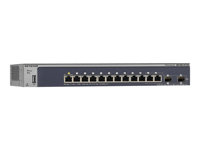 NETGEAR M4100-D12G - Switch - L2+ - Administrerad - 12 x 10/100/1000 + 2 x kombinations-SFP - skrivbordsmodell, väggmonterbar GSM5212-100NES