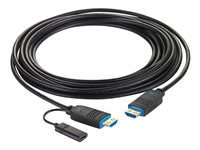 C2G 150ft (45.7m) C2G Performance Series High Speed HDMI Active Optical Cable (AOC) - 4K 60Hz Plenum Rated - High Speed - HDMI-kabel - HDMI hane till HDMI, 24 pin USB-C - 45.7 m - svart - 4K60Hz stöd, plenum, Active Optical Cable (AOC) C2G41488