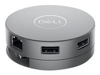 Dell Mobile Adapter DA310 - Dockningsstation - USB-C - VGA, DP, HDMI, USB-C - 1GbE DELL-DA310