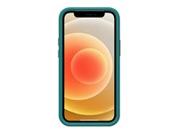 LifeProof SEE - Baksidesskydd för mobiltelefon - 50 % återvunnen plast - var stilla (genomskinlig/orange/grön) - för Apple iPhone 12 mini 77-83058