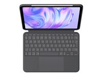 Logitech Combo Touch - Tangentbord och foliefodral - med pekdyna - bakgrundsbelyst - Apple Smart connector - QWERTY - nordiskt (danska/finska/norska/svenska) - grafit - för Apple 11-inch iPad Pro (M4) 920-012773