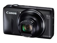Canon PowerShot SX600 HS - Digitalkamera - kompakt - 16.0 MP - 1 080 p - 18x optisk zoom - Wi-Fi - svart 9340B011