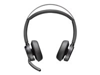 Poly Voyager Focus 2-M - Headset - på örat - Bluetooth - trådlös, kabelansluten - aktiv brusradering - USB-C - svart - Certifierad för Microsoft-teams 77Y88AA