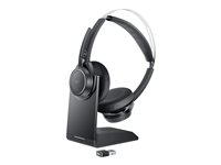 Dell Premier Wireless ANC Headset WL7022 - Headset - Bluetooth - trådlös - aktiv brusradering - USB-A via Bluetooth-adapter - Certifierad för Microsoft-teams, Zoomcertifierad DELL-WL7022