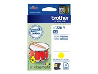 Brother LC22UY - XL - gul - original - bläckpatron - för Brother DCP-J785DW, DCP-J785DWXL, MFC-J985DW; INKvestment Work Smart MFC-J985DW LC22UY