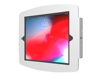 Compulocks iPad 10.2" Space Enclosure Wall Mount - Hölje - för surfplatta - låsbar - höggradig aluminium - vit - skärmstorlek: 10.2" - monteringsgränssnitt: 100 x 100 mm - väggmonterbar - för Apple 10.2-inch iPad (7:e generation, 8:e generation, 9:e generation) 102IPDSW