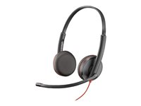 Poly Blackwire C3225 - Blackwire 3200 Series - headset - på örat - kabelansluten - 3,5 mm kontakt - svart - Skype-certifierat, Cisco Jabber-certifierad, Avaya-certifierad 7S4M7AA