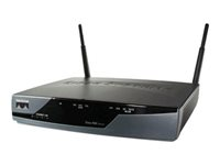 Cisco 878W - Trådlös router - DSL-modem 4-ports-switch WAN-portar: 2 2,4 GHz - rekonditionerad CISCO878W-G-EK9-RF