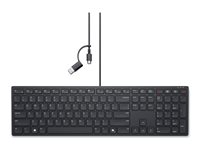 Dell Wired Collaboration Keyboard KB525C - Tangentbord - USB, USB-C - QWERTY - USA, internationellt - med 3 years NBD Advance Exchange KB525C-EN-EMEA