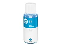 HP 31 - 70 ml - cyan - original - påfyllnadsbläck - för Smart Tank 5105, 67X, 70XX, 73XX, 750, 76XX; Smart Tank Plus 55X, 570, 655 1VU26AE