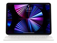 Apple Magic Keyboard - Tangentbord och foliefodral - med pekdyna - bakgrundsbelyst - Apple Smart connector - QWERTY - internationell engelska - vit - för 10.9-inch iPad Air (4th generation, 5th generation); 11-inch iPad Air (M2, M3); 11-inch iPad Pro (1st generation, 2nd generation, 3rd generation, 4th generation) MJQJ3Z/A
