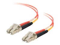 C2G LC-LC 50/125 OM2 Duplex Multimode PVC Fiber Optic Cable (LSZH) - Nätverkskabel - LC multiläge (hane) till LC multiläge (hane) - 20 m - 20 m - fiberoptisk - duplex - 50/125 mikron - OM2 - halogenfri - orange 85502
